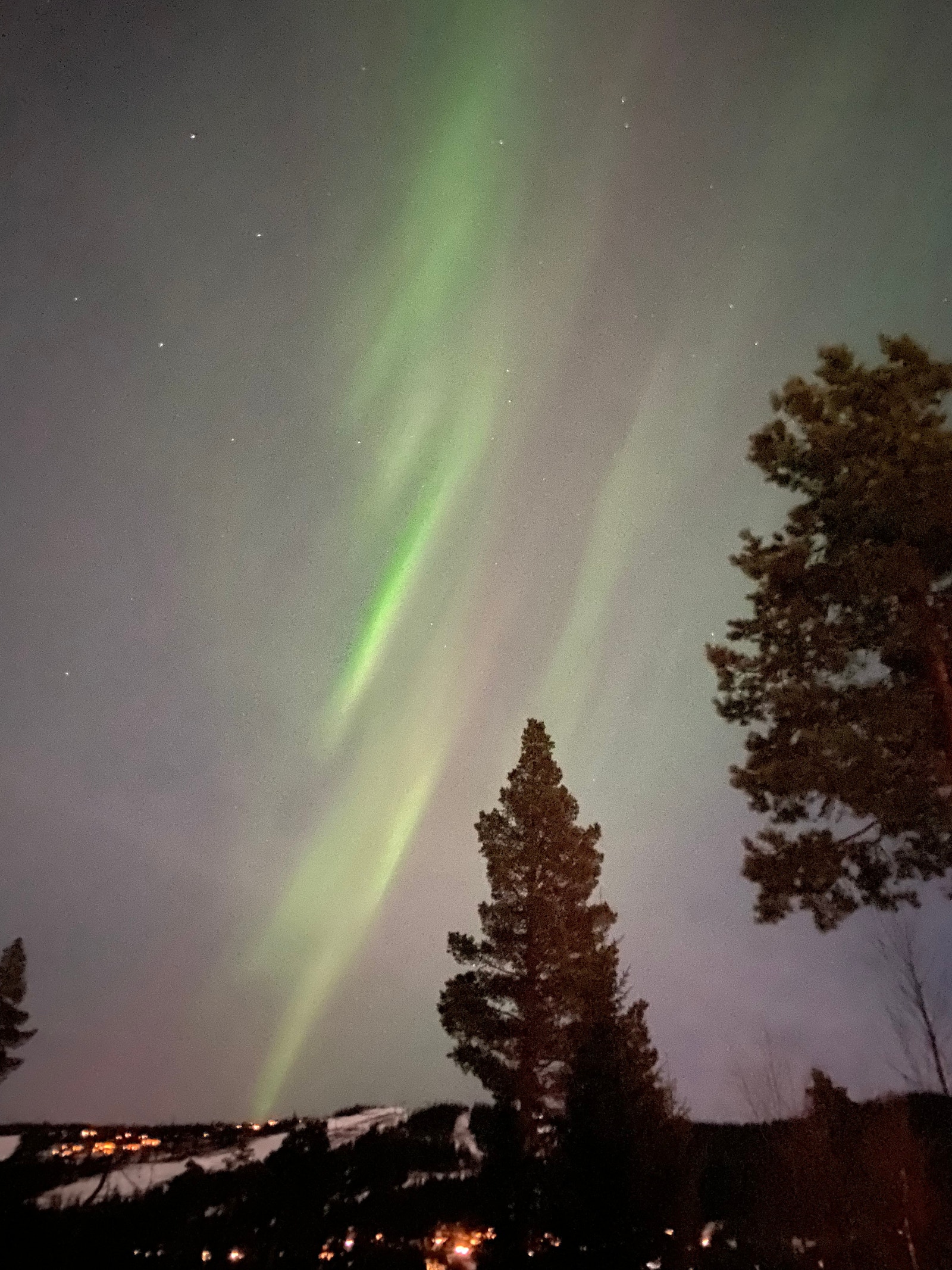 Nordlys fra terrassen romjula 2021 Galleribilde