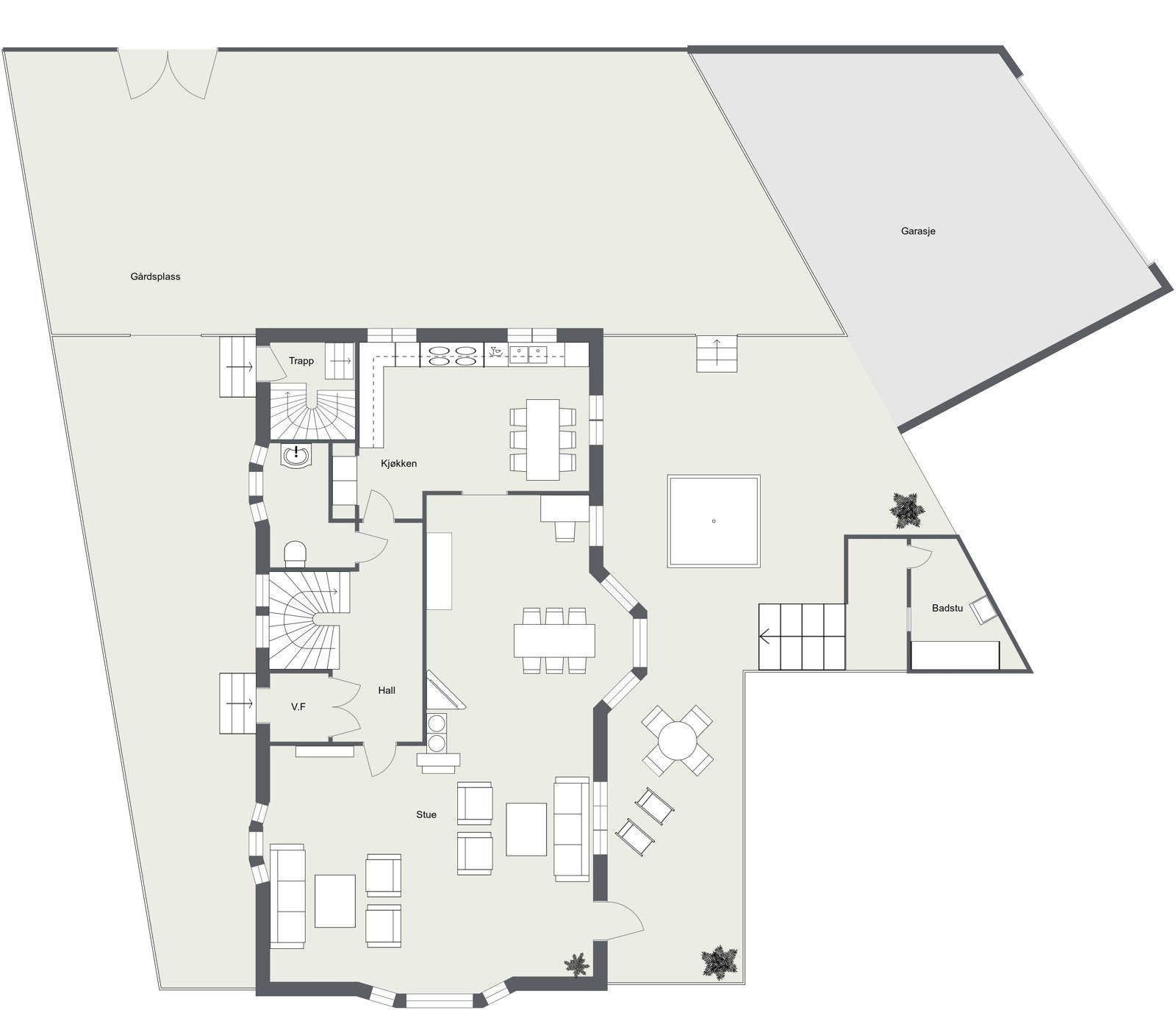 Plantegning - 1. etg Galleribilde