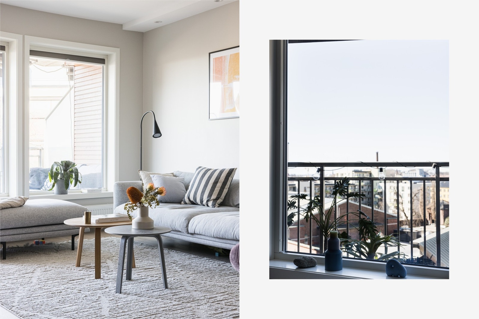 Romslig sosial sone med gode lysforhold. Galleribilde