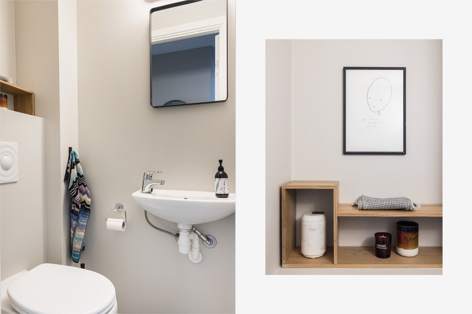 Separat toalett med servant og toalett. Galleribilde