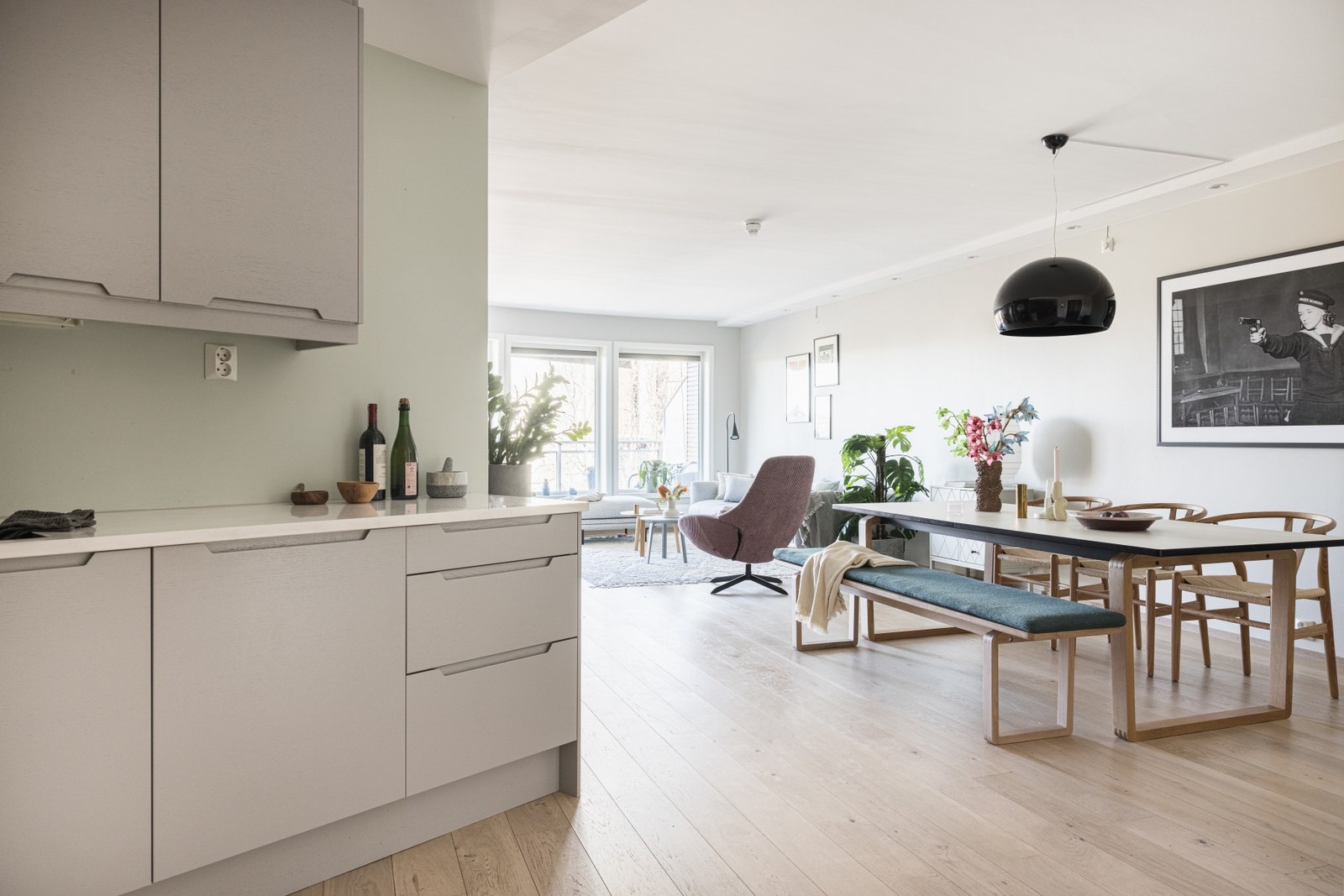 God plassering med utsyn mot spisestuen. Galleribilde