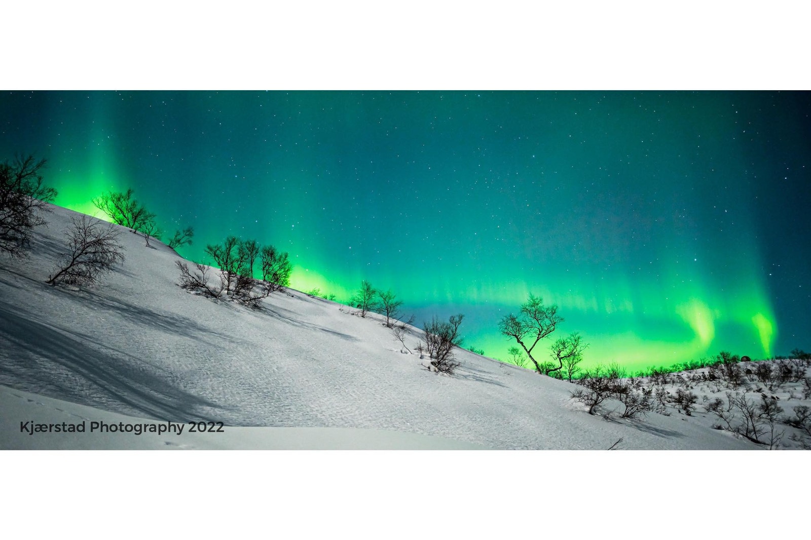 Nordlys på Ljosland.
Foto: Trond Kjærstad Galleribilde