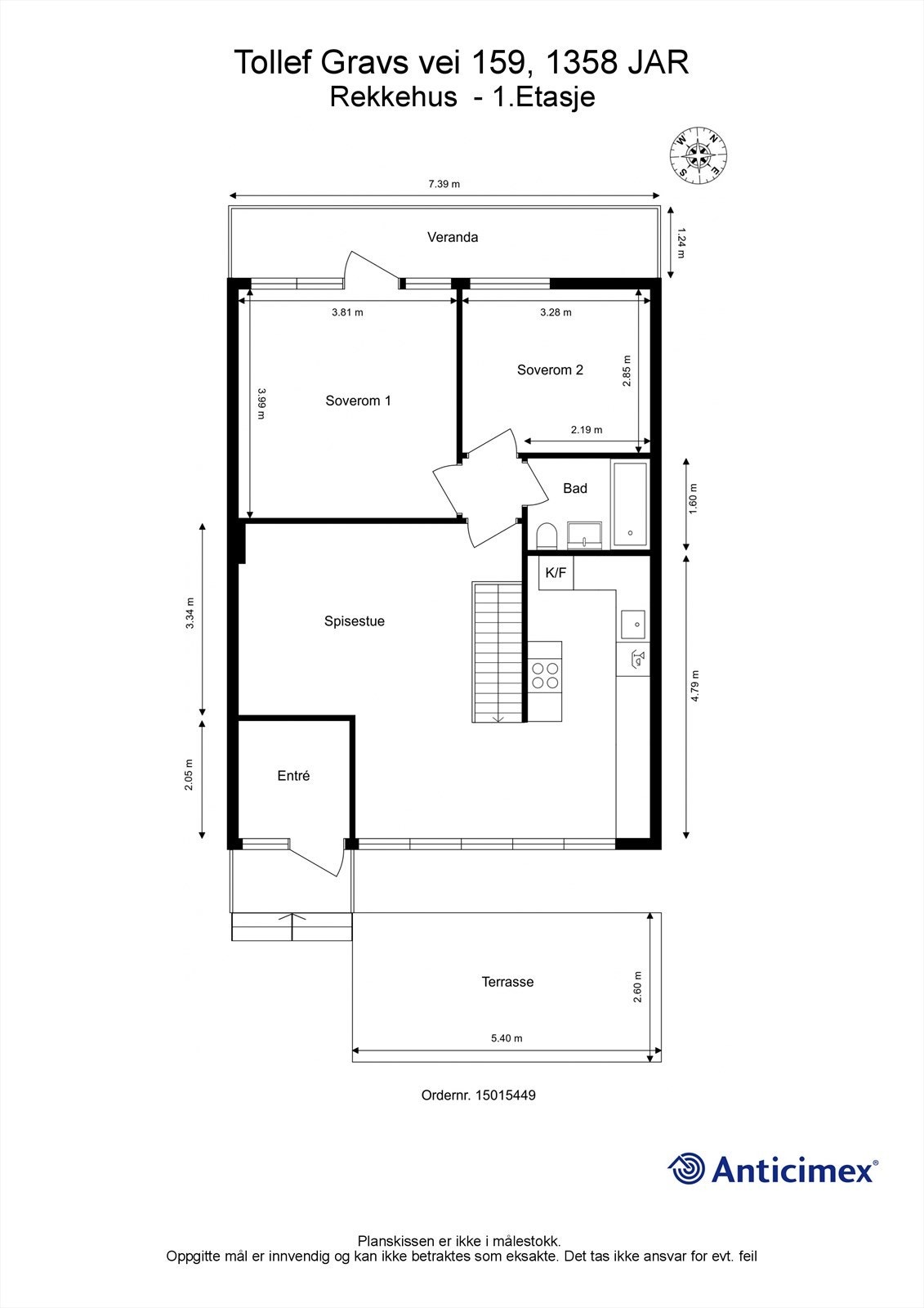 Plantegning 1. etg. Velkommen inn. Galleribilde