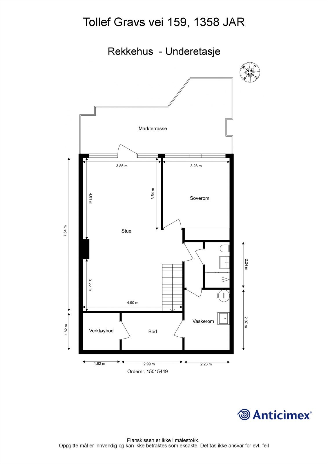 Plantegning underetasjen. Galleribilde