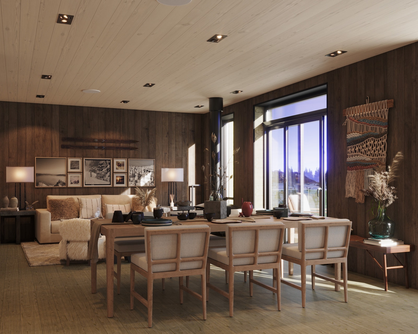 Stue med store vinduer og flott utsikt-utforming av stue varierer fra leilighet til leilighet-se egen PDF med oversikt over leilighetene Galleribilde