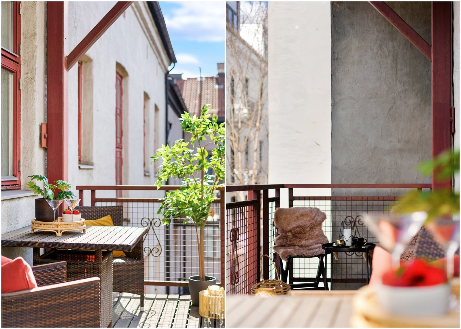 Her har du god plass til utemøbler, grill og planter Galleribilde