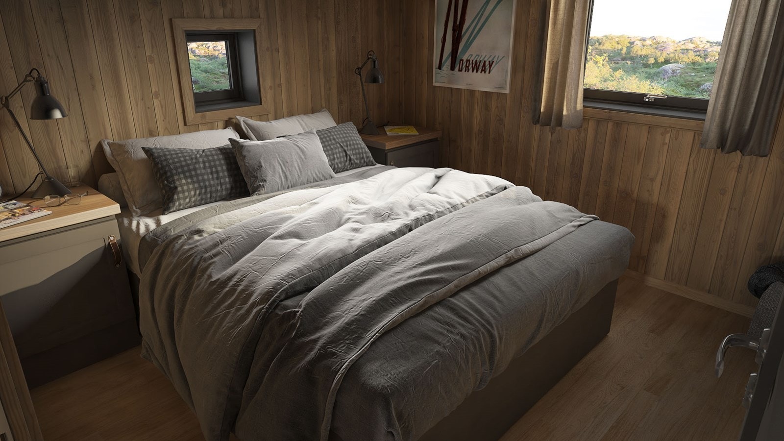 3D bilde av hytta Galleribilde