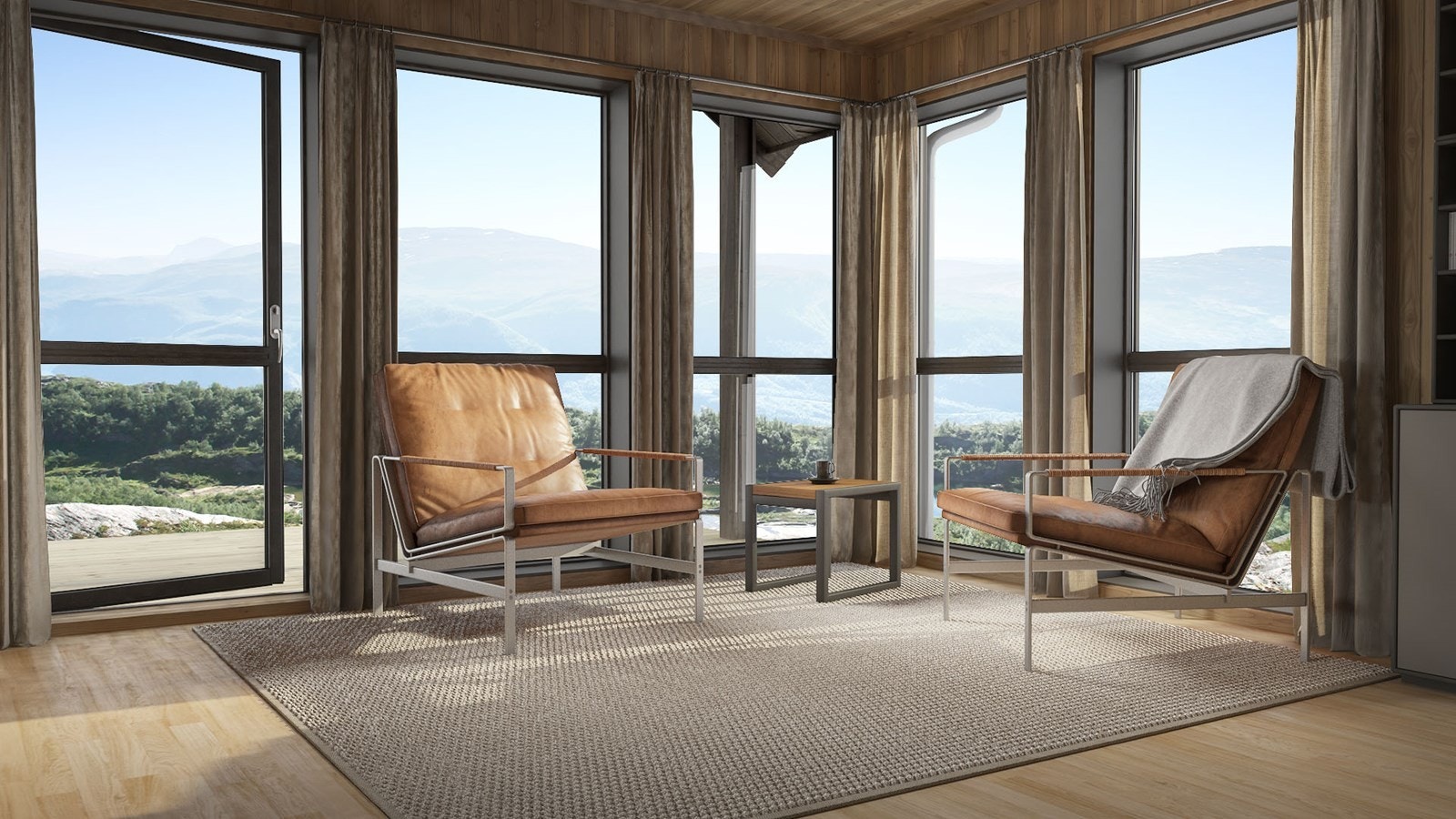 3D bilde av hytta Galleribilde