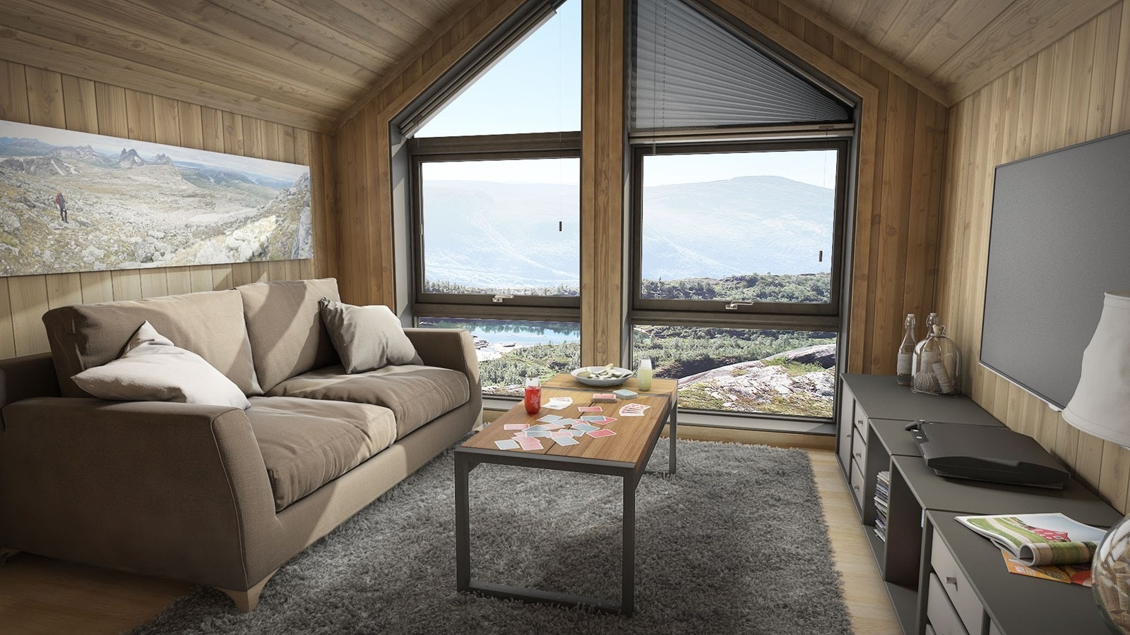 3D bilde av hytta Galleribilde