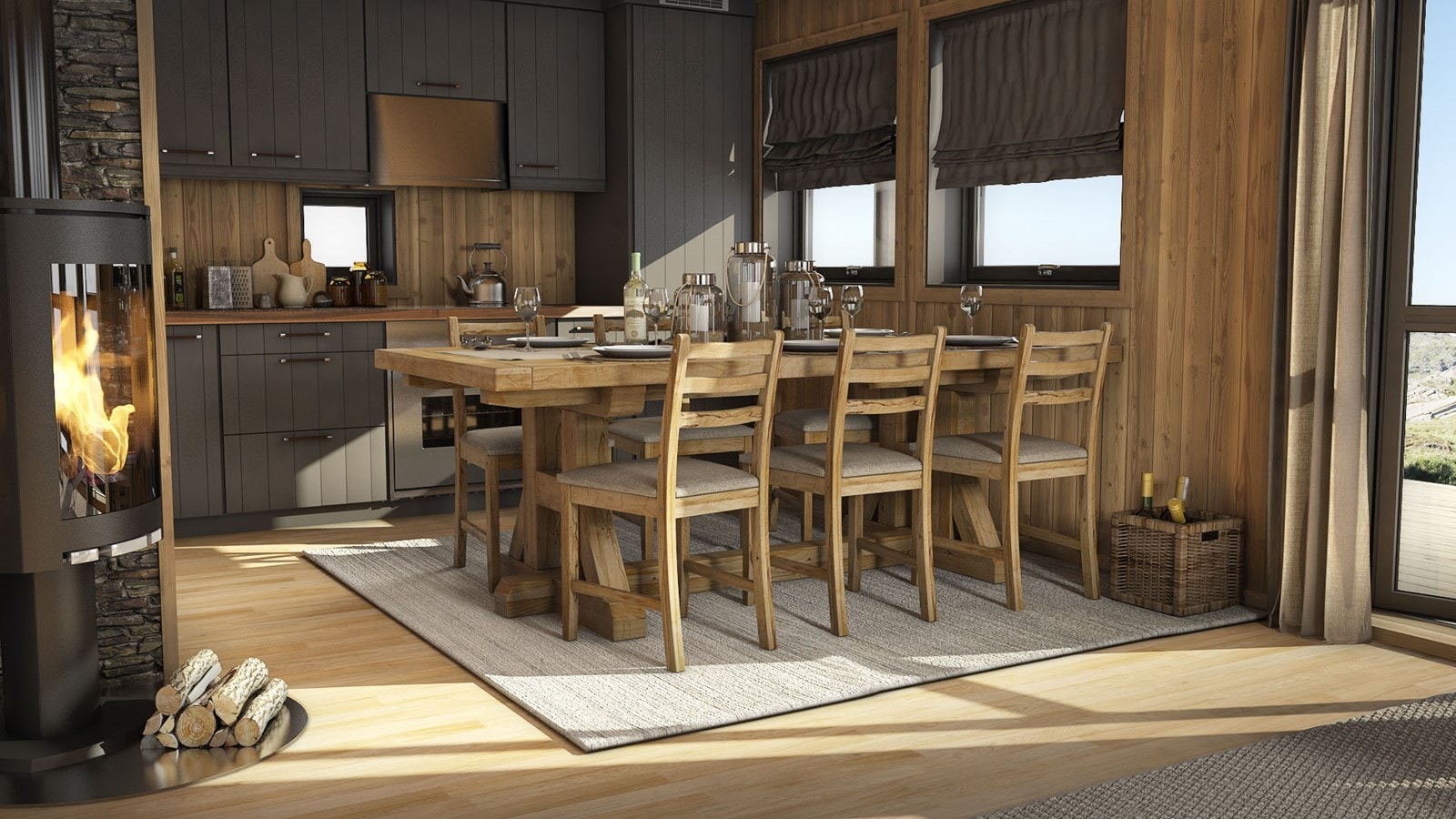 3D bilde av hytta Galleribilde