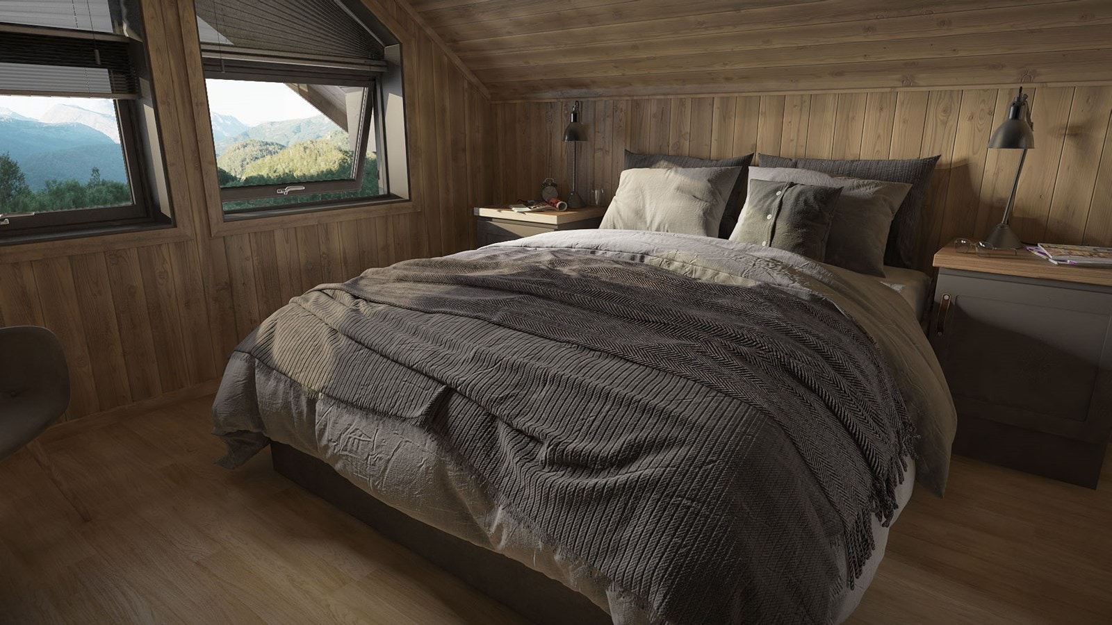 3D bilde av hytta Galleribilde