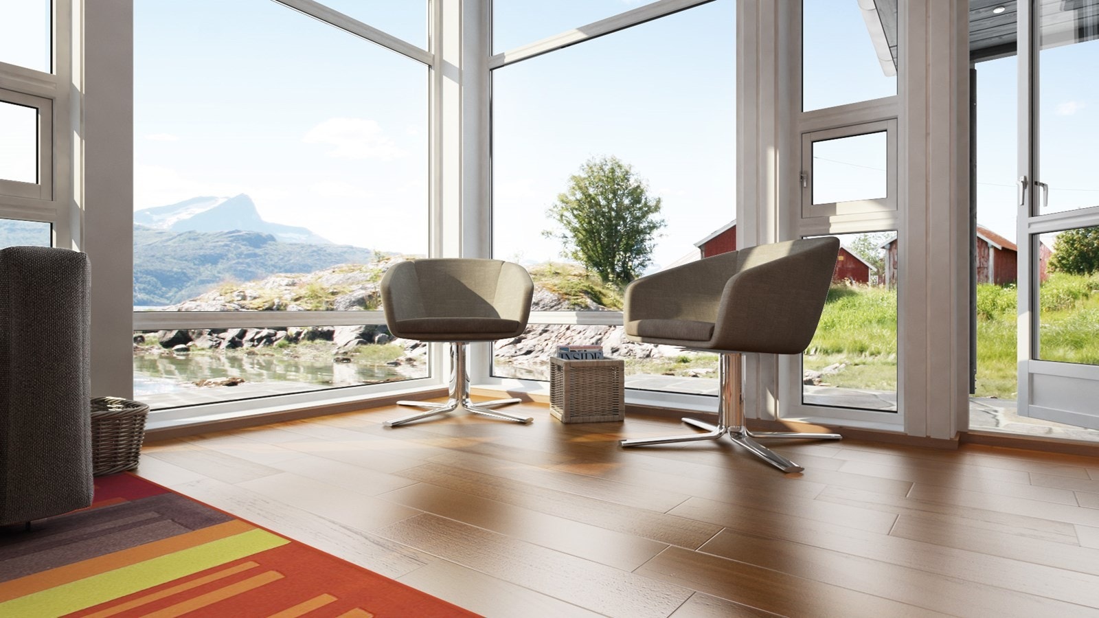 Ekstriør, ilustrasjon stue Galleribilde