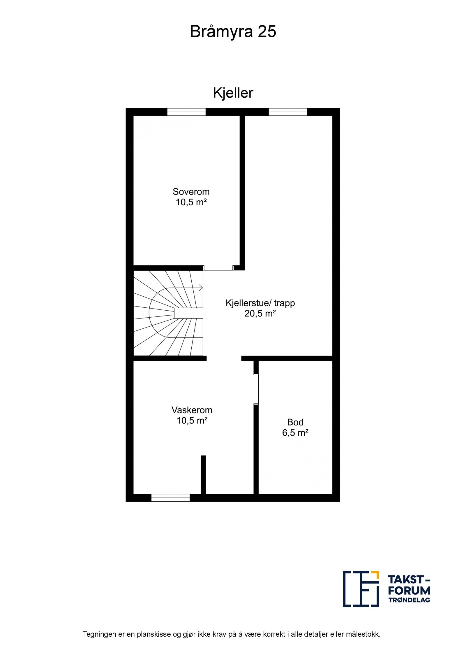 Planskisse kjeller Galleribilde