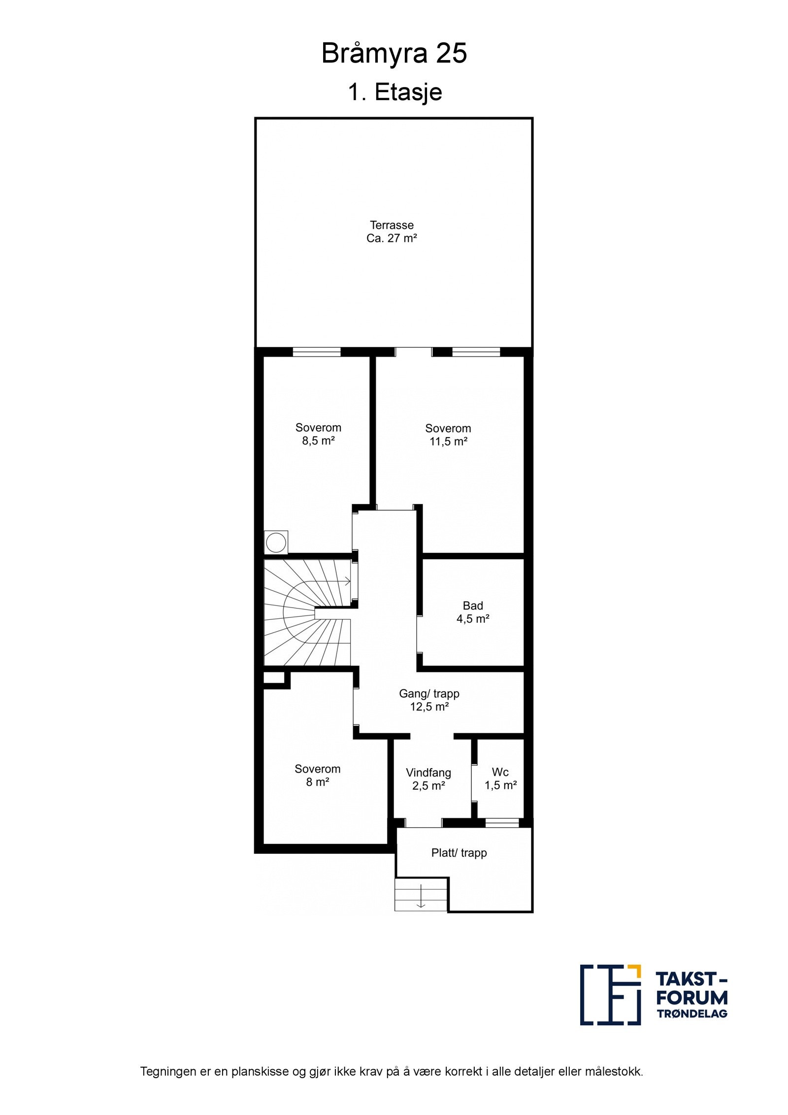 Planskisse 1. etasje Galleribilde