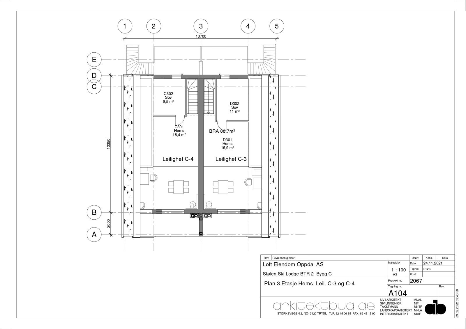 Plantegning hems Galleribilde