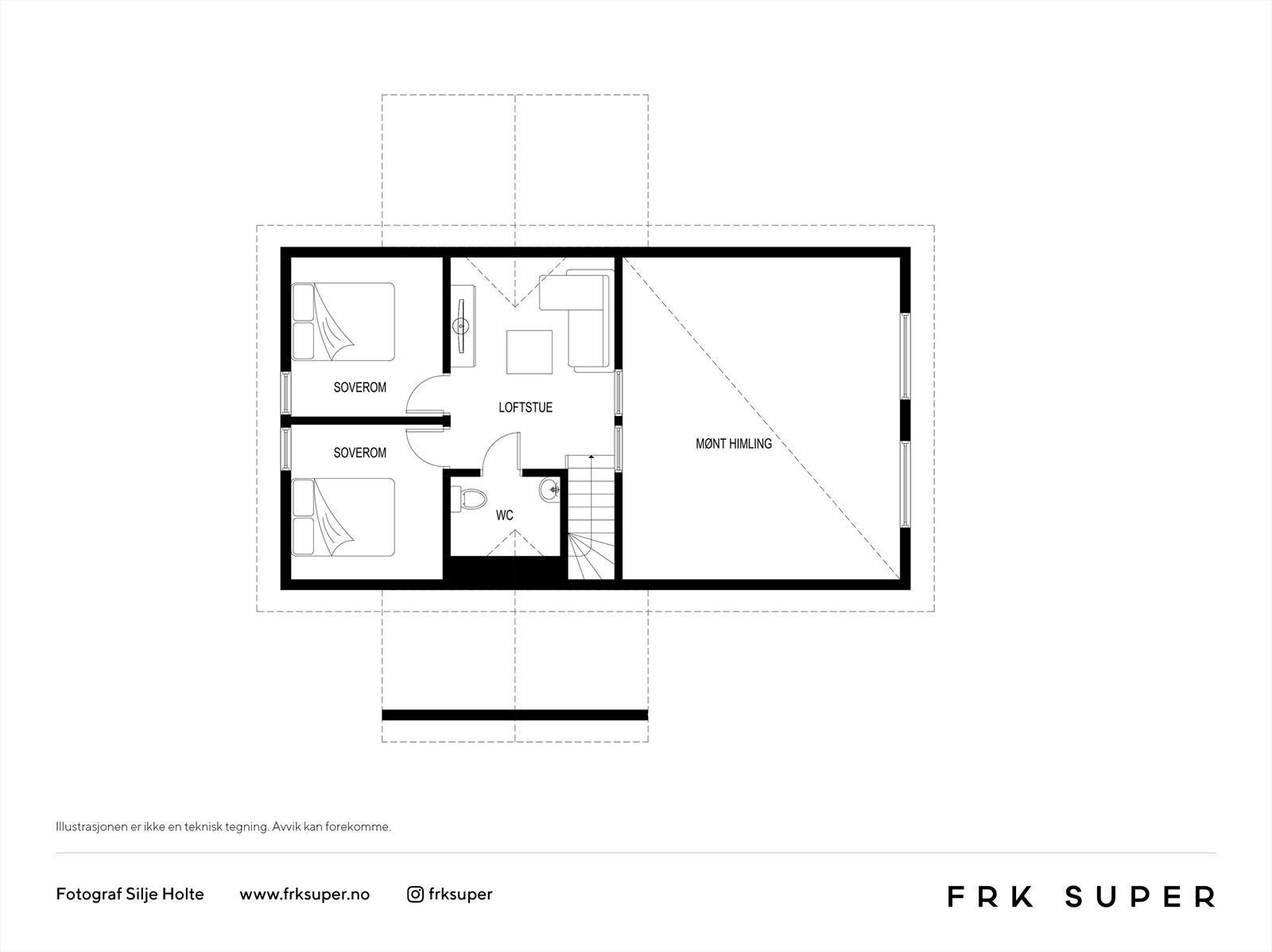 Plantegning loftetasje 2D Galleribilde