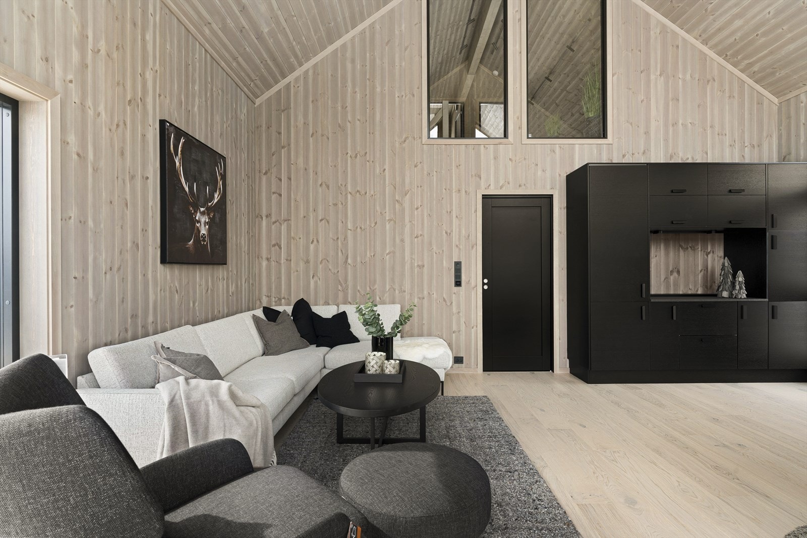 Gjennomført farge- og materialvalg i hele hytten! Galleribilde