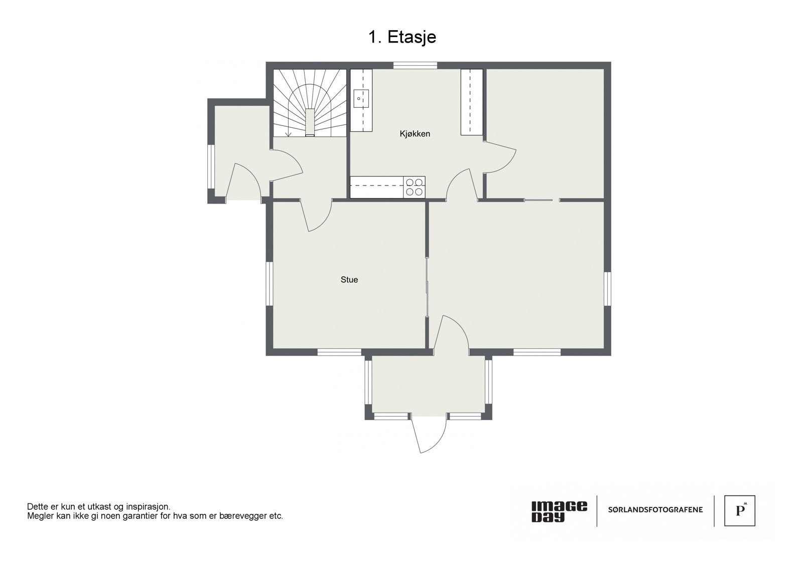 Plantegning 1.etg. fra fotograf Galleribilde