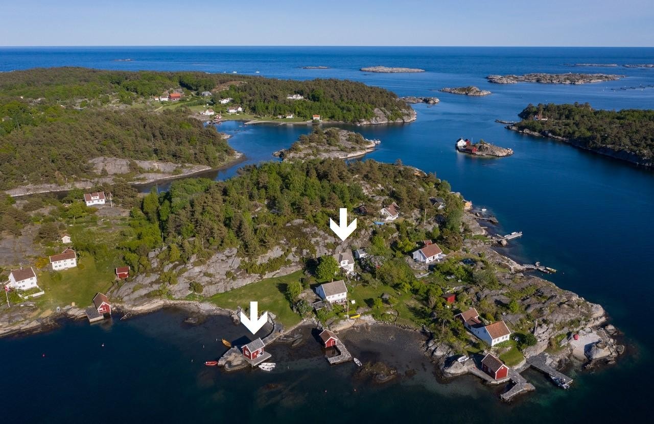 Bjørnholmen og havet bak - øverst i blidet Galleribilde