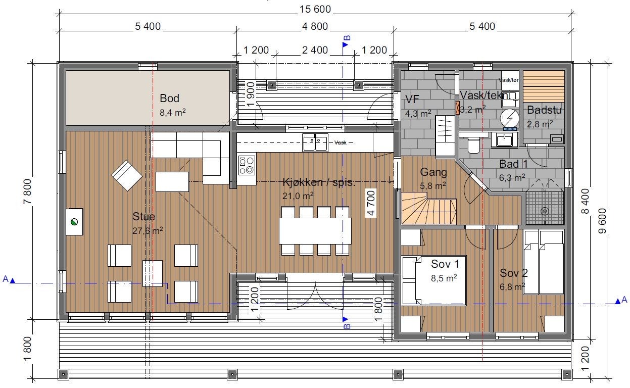 Skogstjerne hovedplan Galleribilde