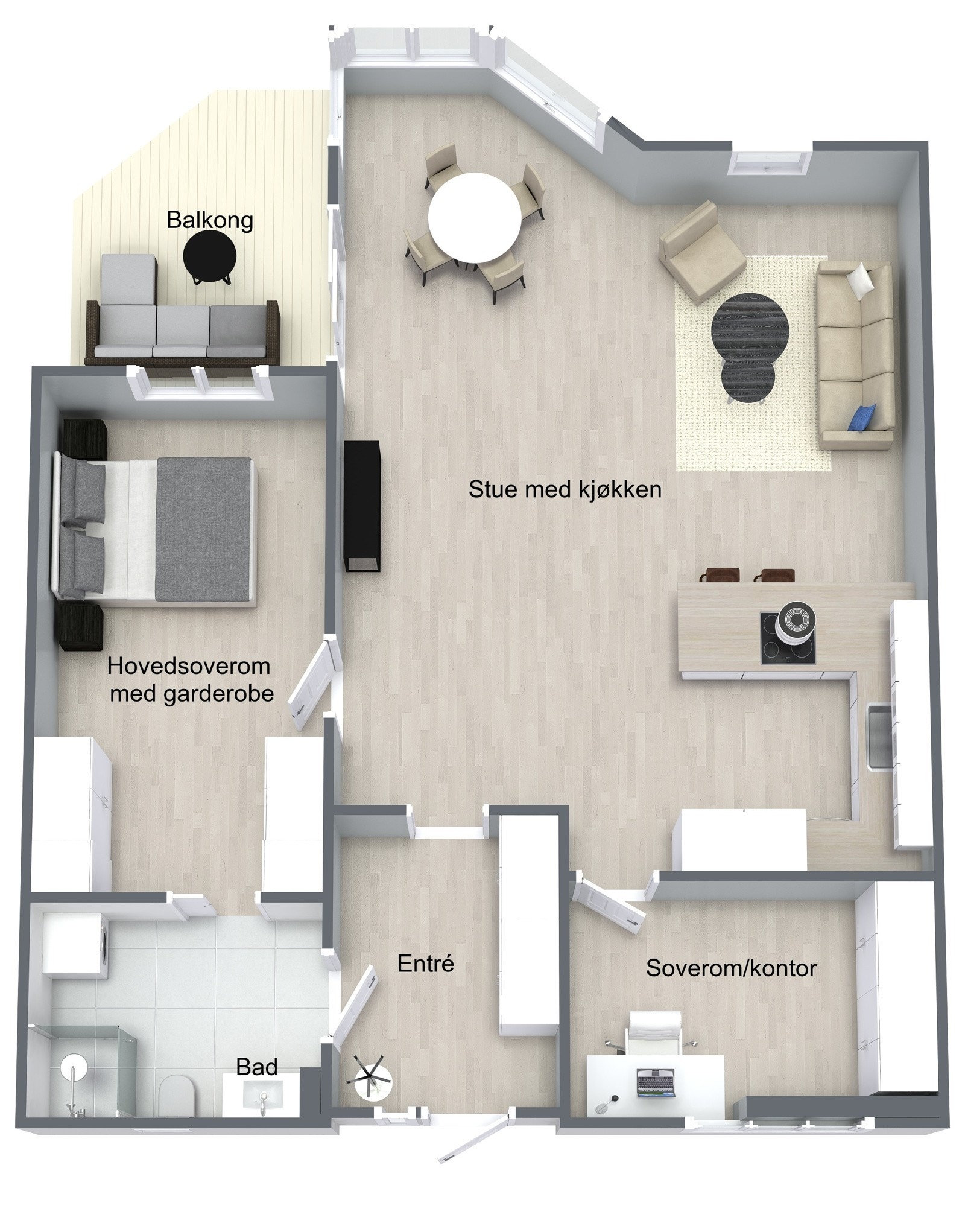 Planskisse 3D Galleribilde