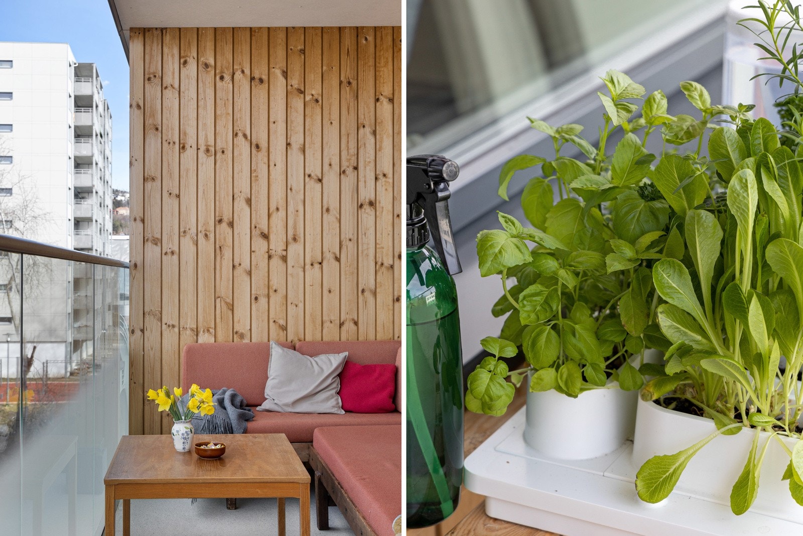 Balkongen ligger mot nordvest med ettermiddags- og kveldssol. Galleribilde