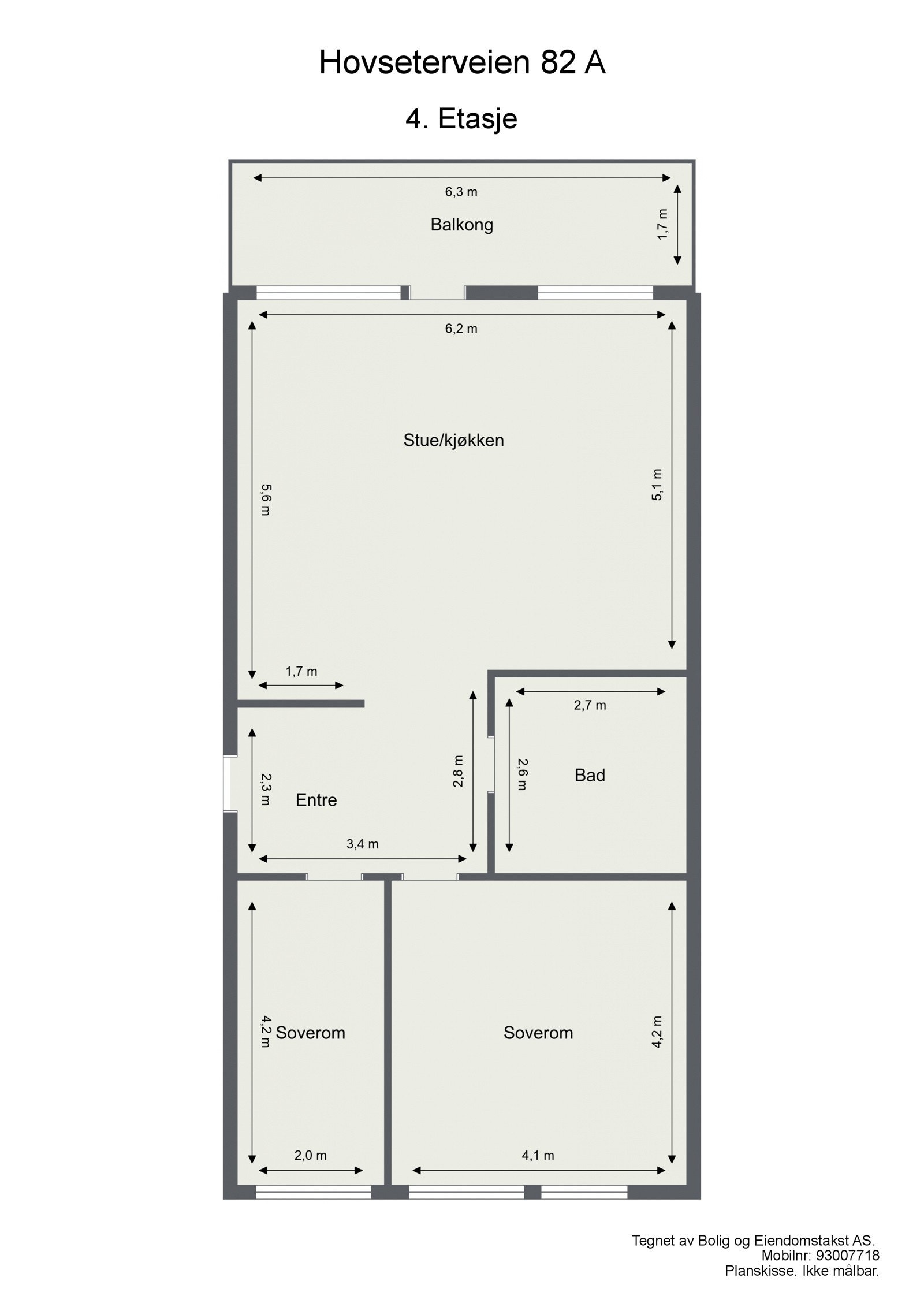 Plantegning - Hovseterveien 82 A. Galleribilde