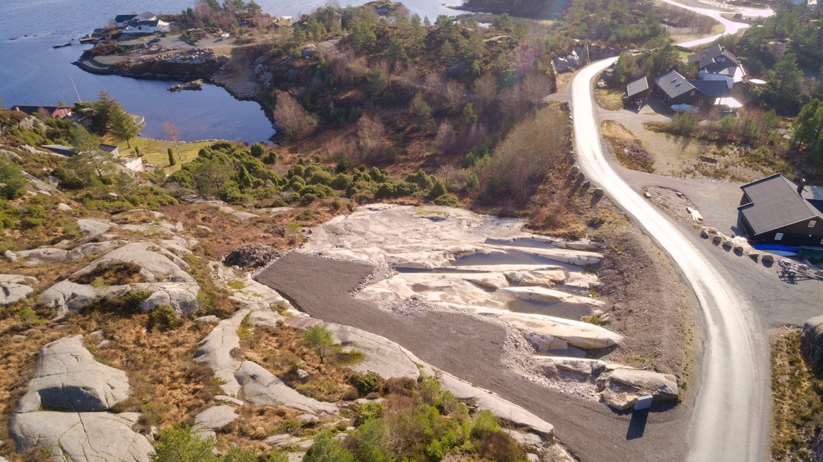 Dronefoto av området Galleribilde