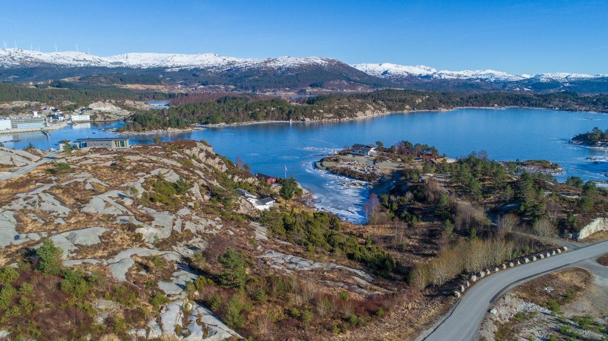 Dronefoto av området Galleribilde