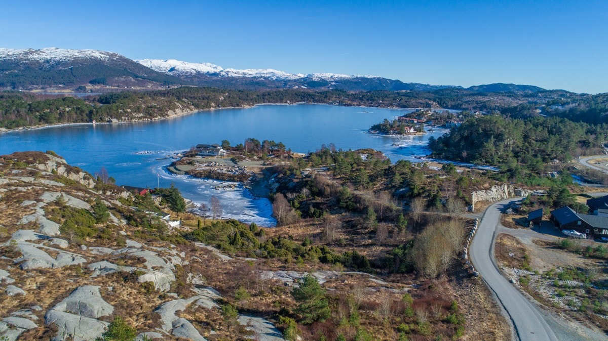 Dronefoto av området Galleribilde
