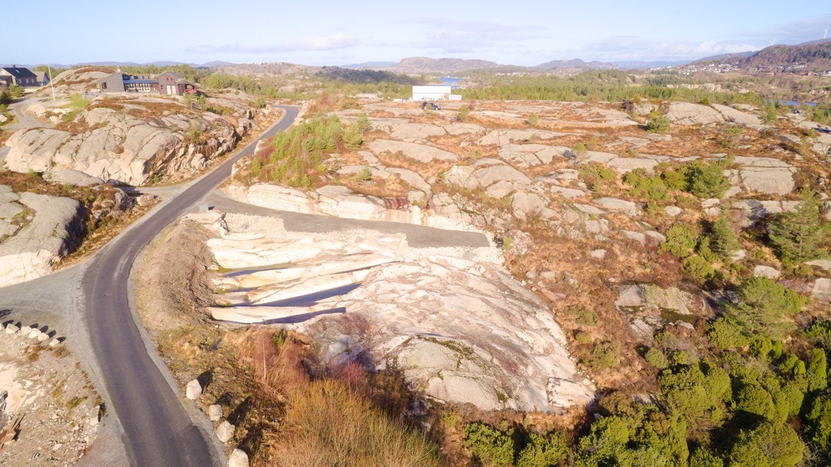 Dronefoto av området Galleribilde