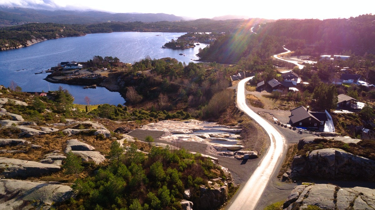 Dronefoto av området Galleribilde