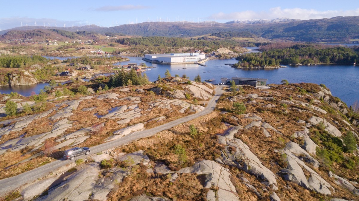 Dronefoto av området Galleribilde