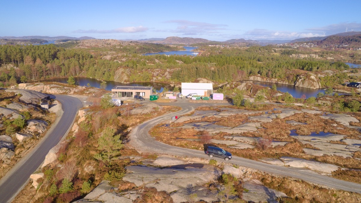 Dronefoto av området Galleribilde
