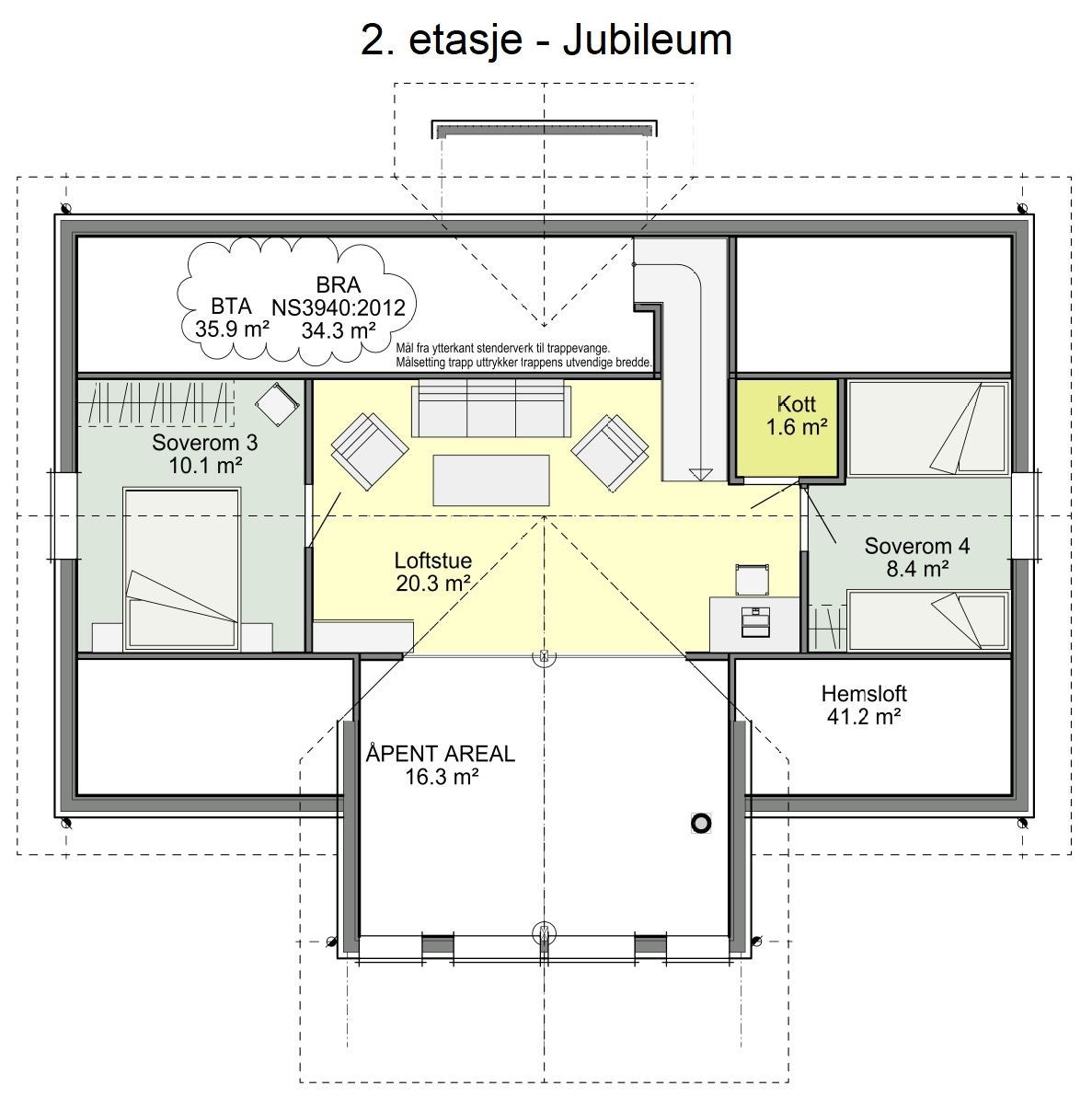 Plantegning 2. etg - Jubileum Galleribilde