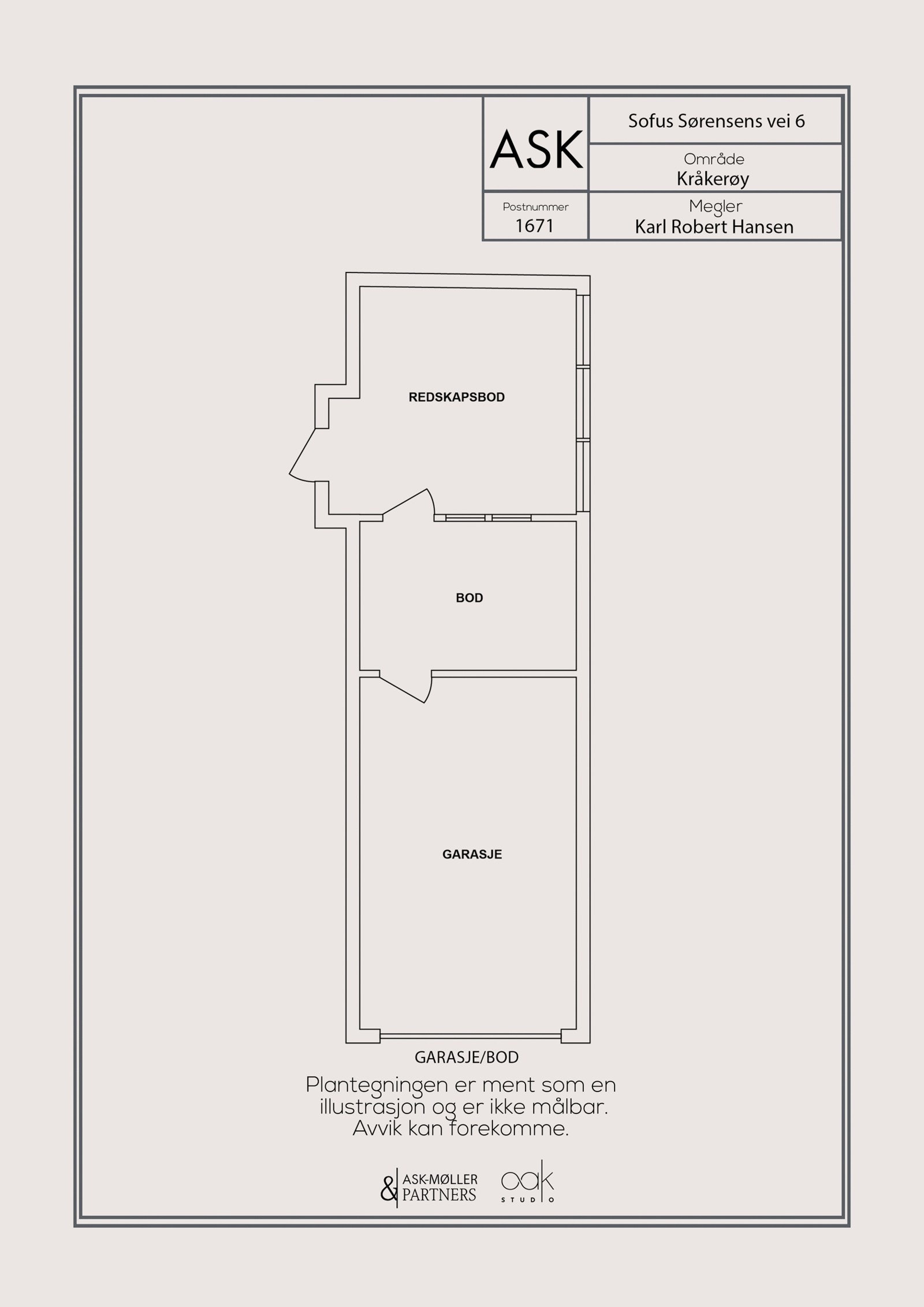 Plantegning garasje. Galleribilde