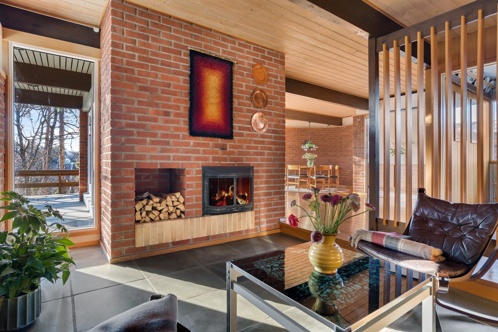 Peisestuen med varmekabler i gulvet. Galleribilde