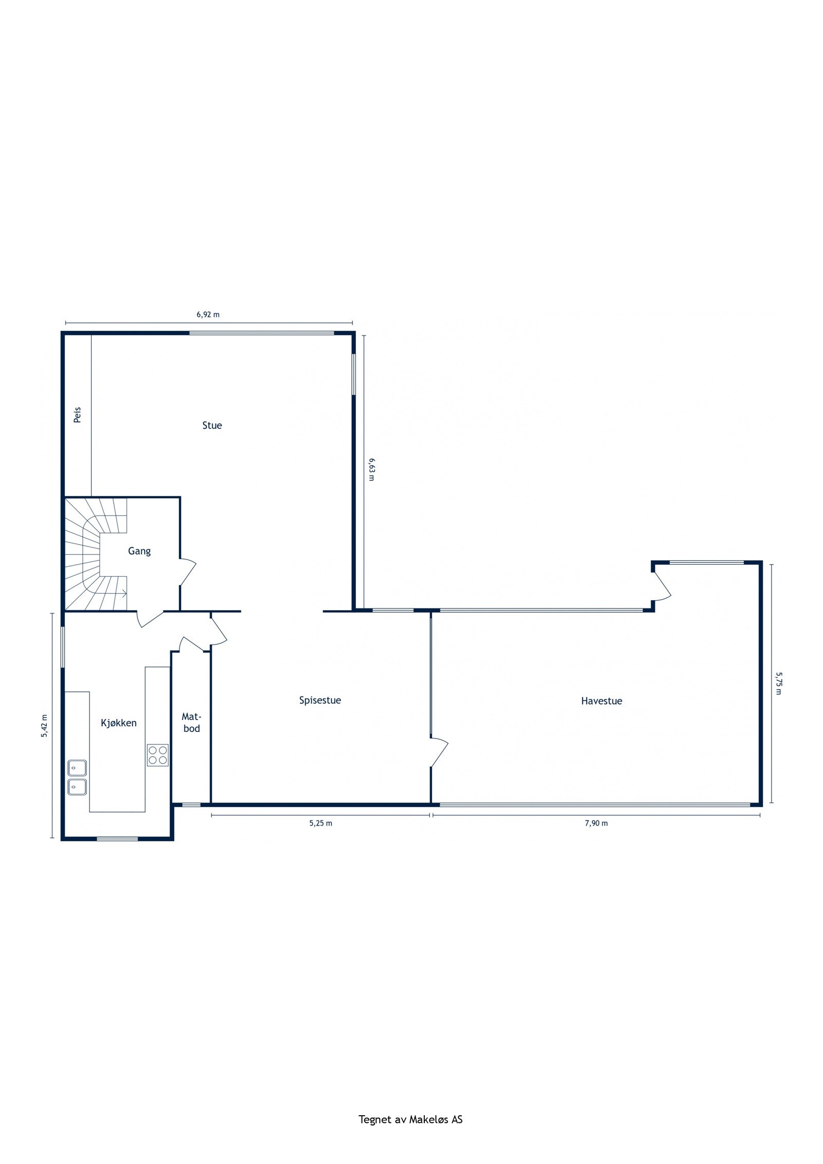 Skissert plantegning 2. etasje. Galleribilde