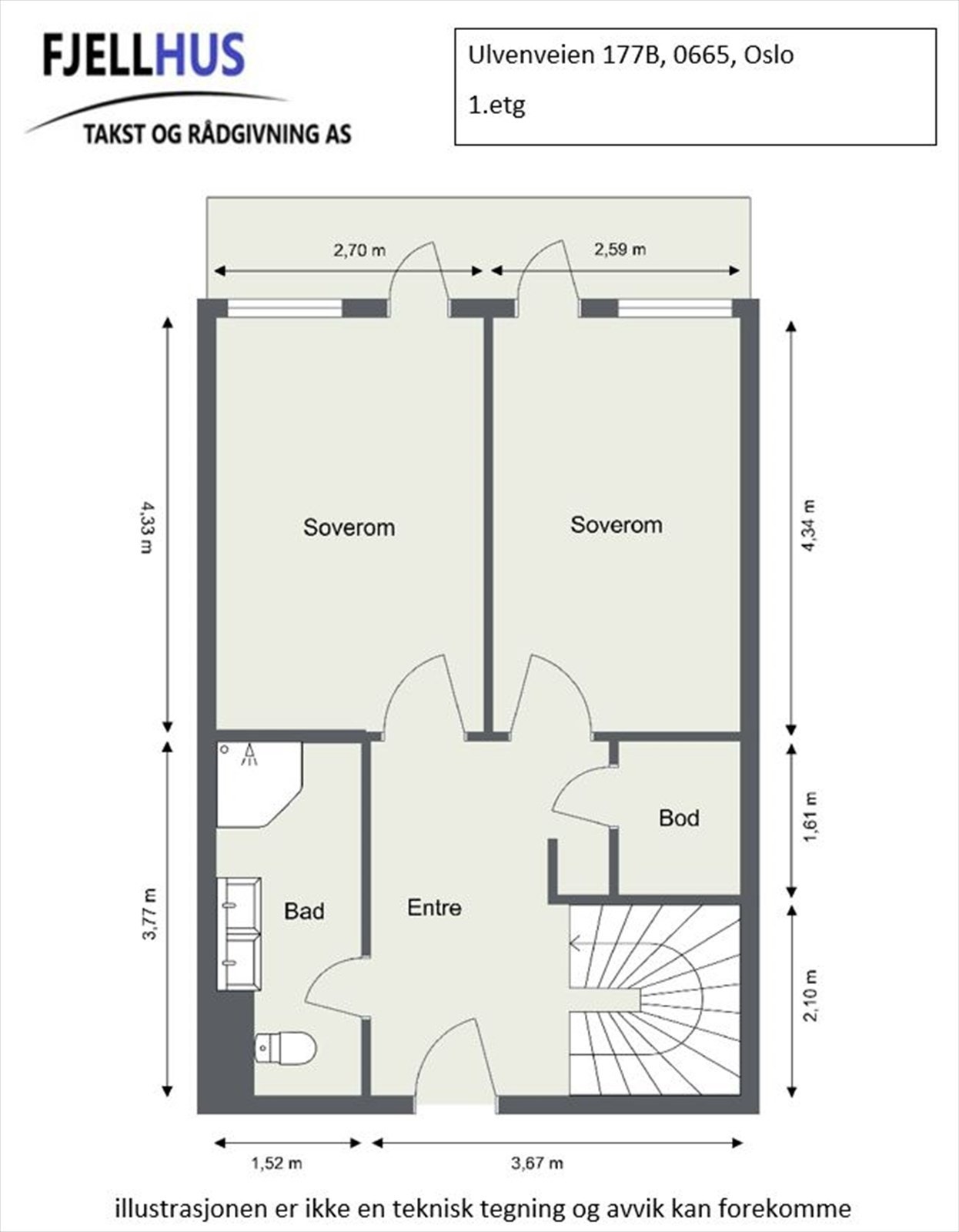 Plan 1 - målsatt plantegning Galleribilde