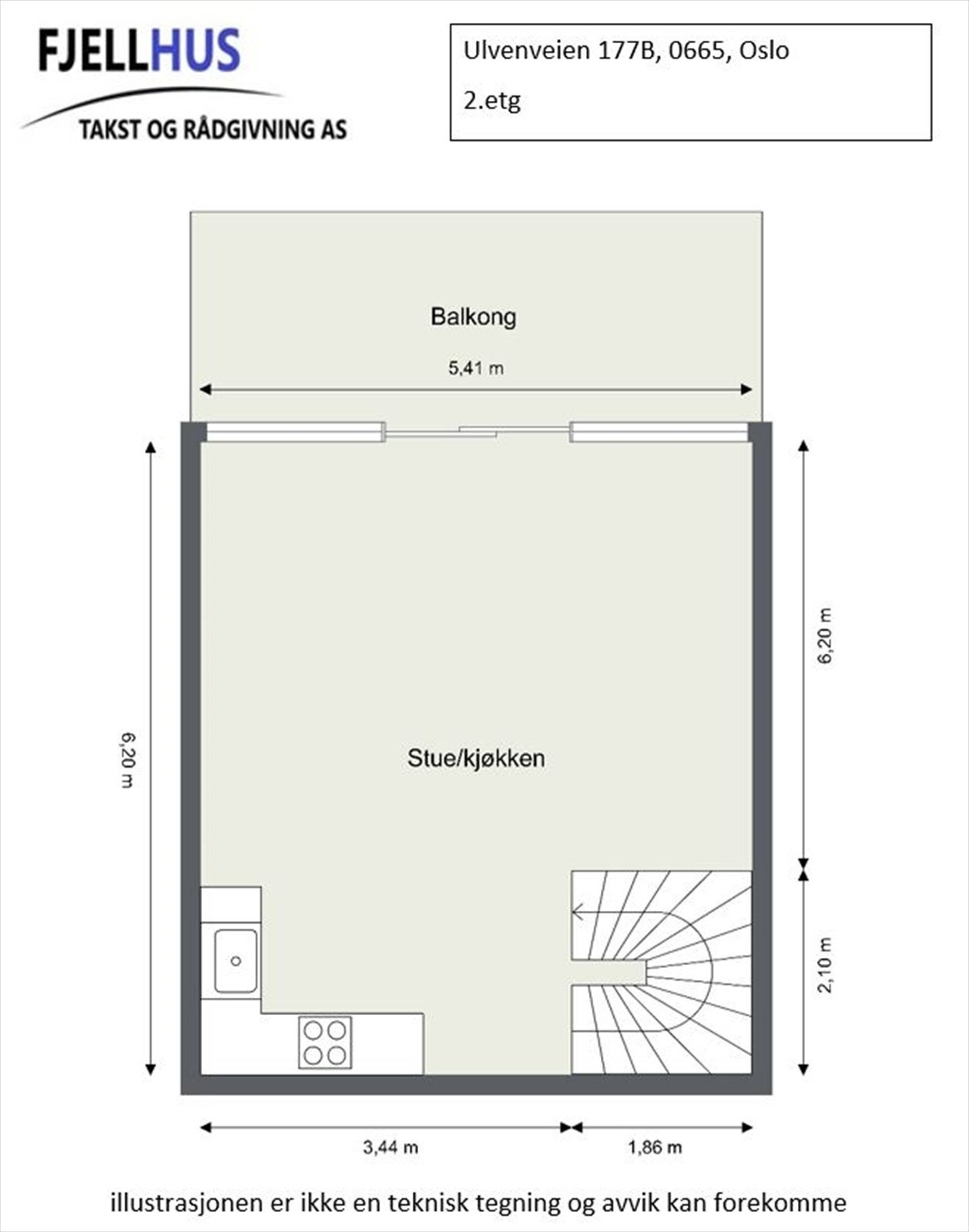 Plan 2 - målsatt plantegning Galleribilde