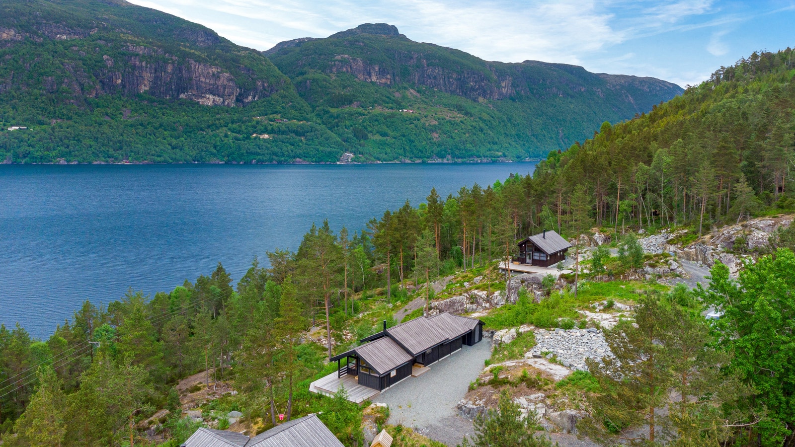 Nydelig natur, sommer og vinter Galleribilde