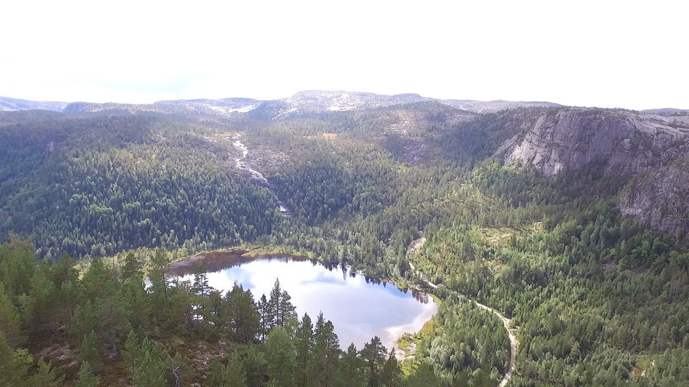 Idylliske Gautefall Panorama Galleribilde