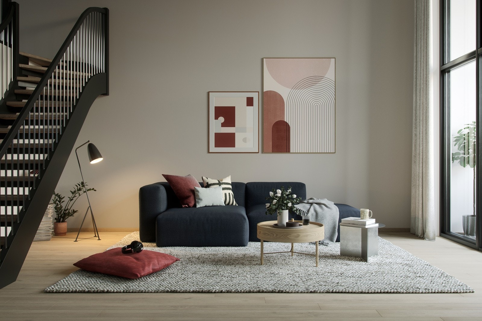 Det blir balansert ventilasjon med varmegjenvinning med eget aggregat i hver leilighet. Illustrasjon fra leilighet 102. Avvik kan forekomme. Galleribilde