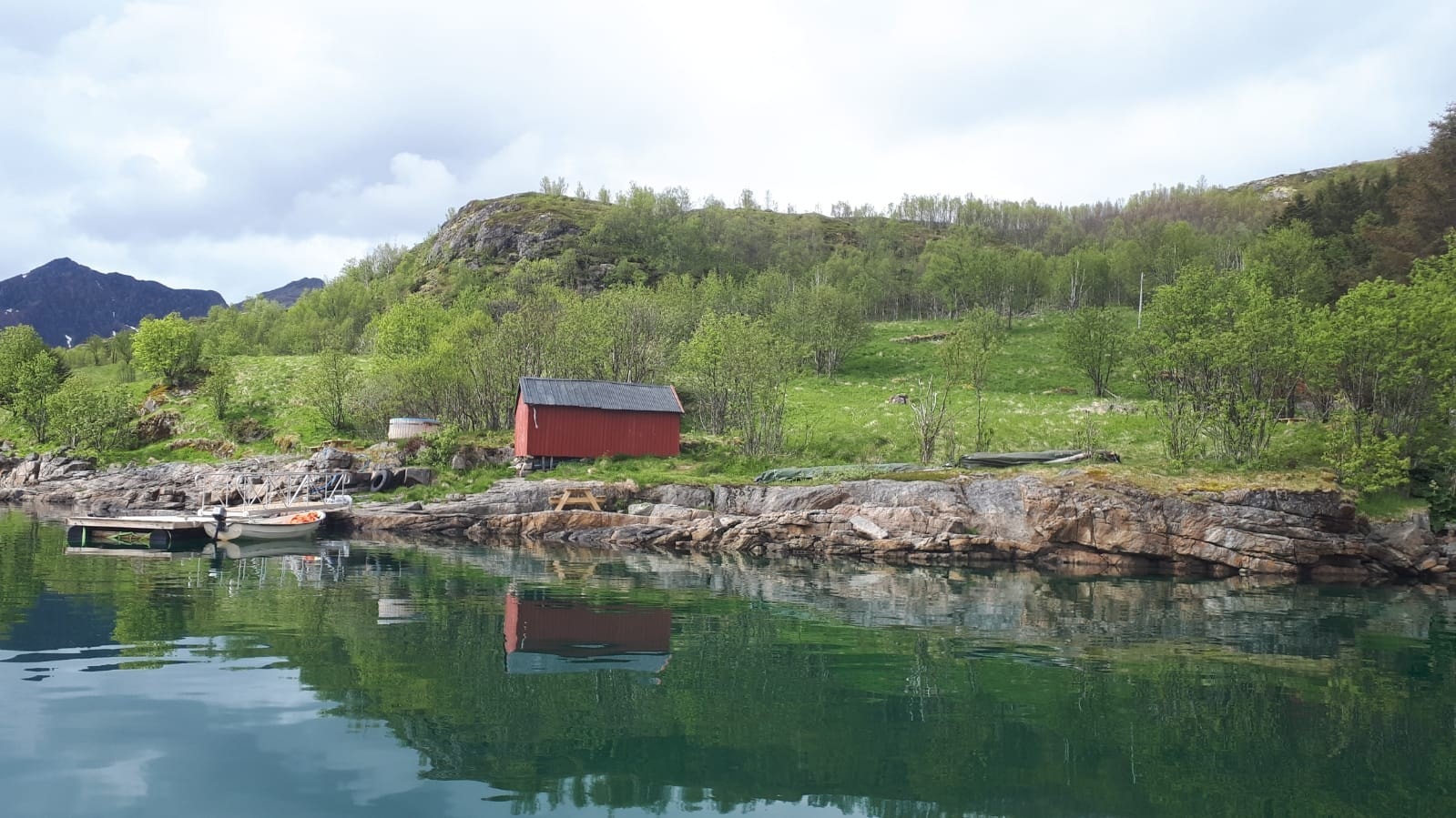 Naust, landgang og brygge Galleribilde
