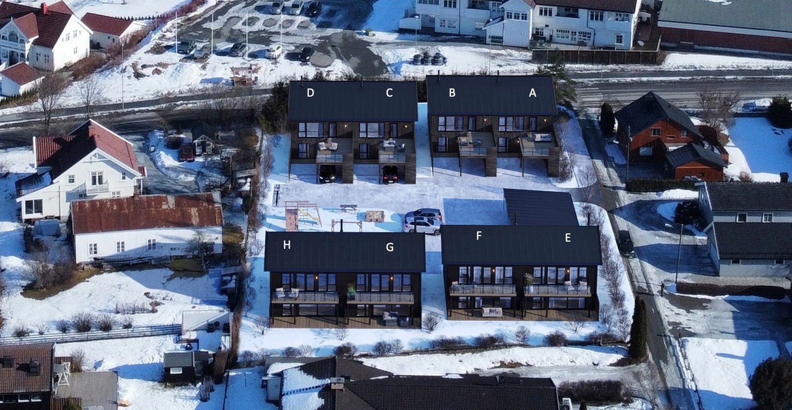 Oversikt over boligene Galleribilde