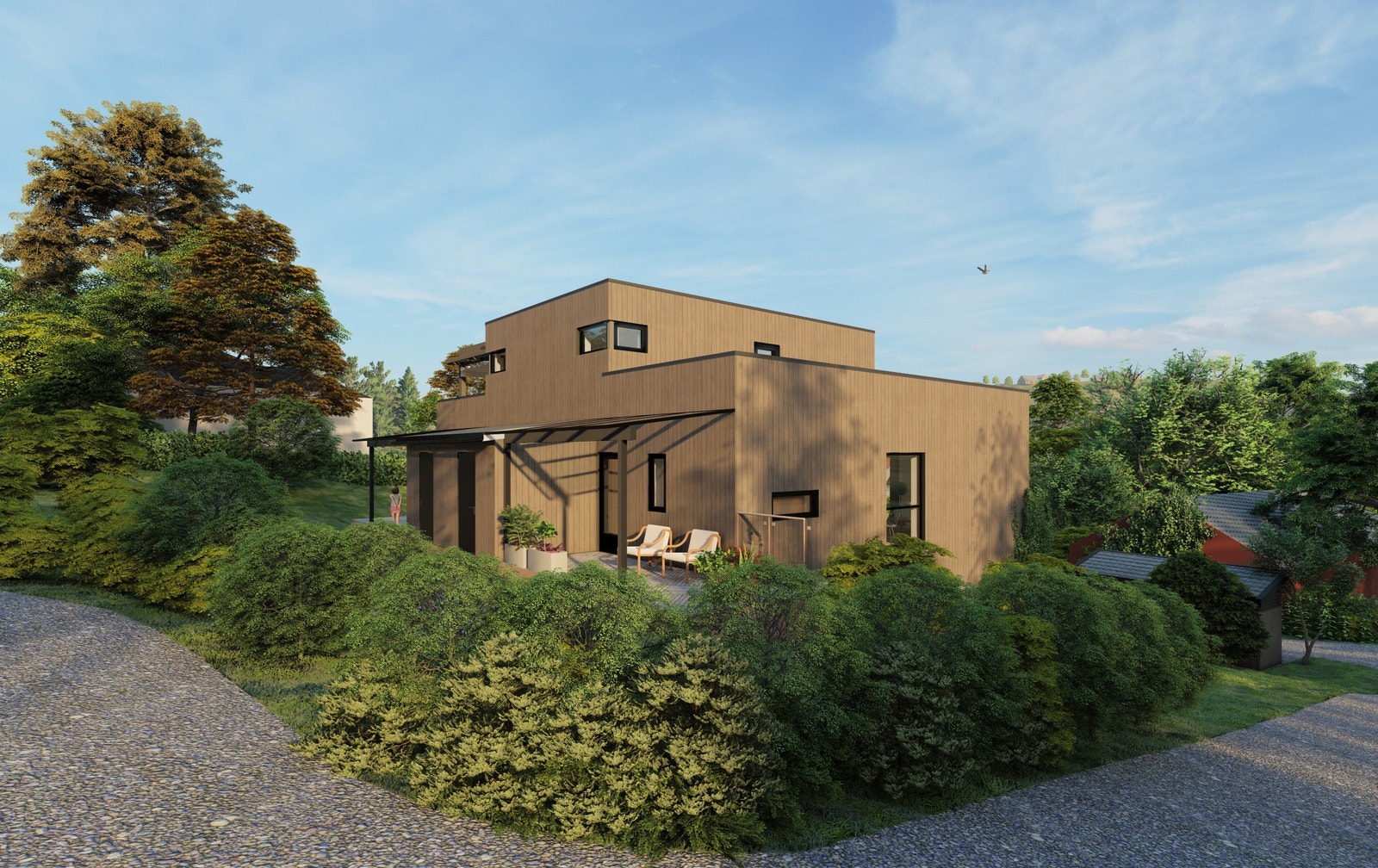 Takterrasse gir både sol og utsikt Galleribilde