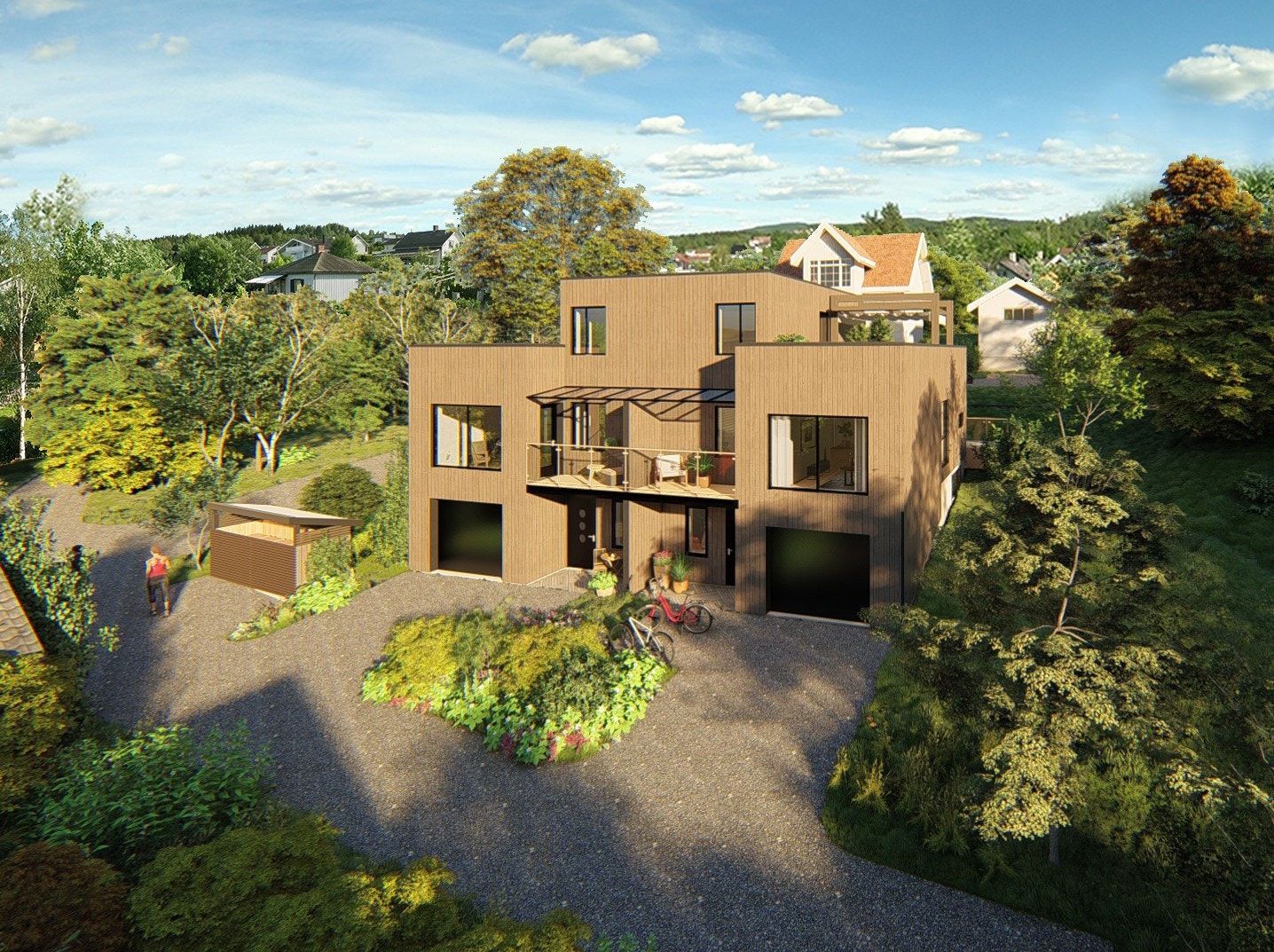 Moderne arkitekttegnet familiebolig Galleribilde