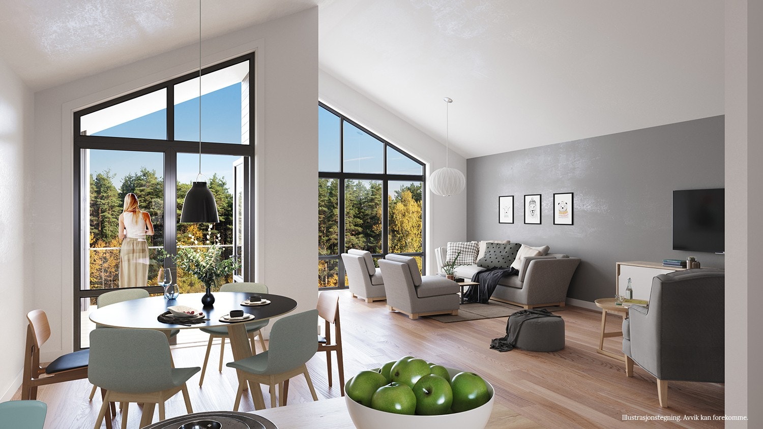 I dette prosjektet tilbys moderne boligene som er utformet med arealeffektive planløsning og med god standard og plass for familieliv. Galleribilde