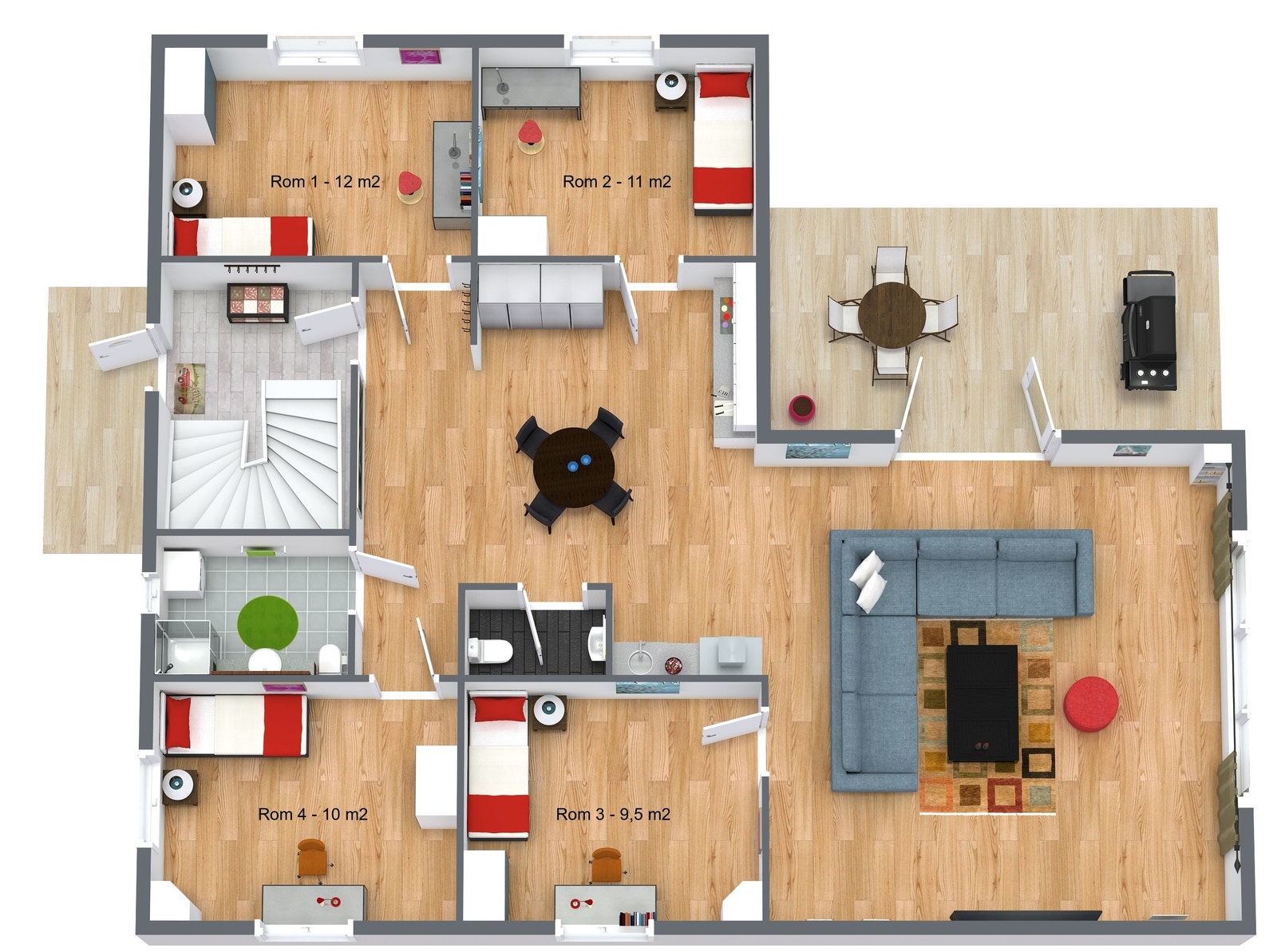 Planløsning 1. etg Galleribilde