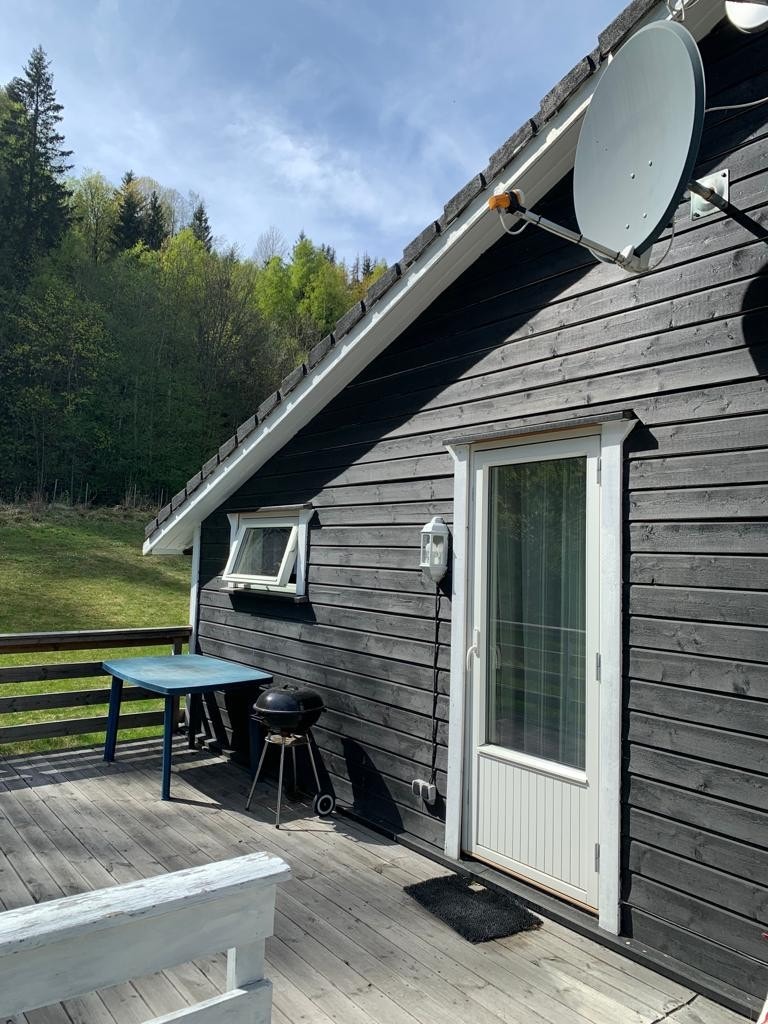 Stor veranda med inngang til stuen Galleribilde